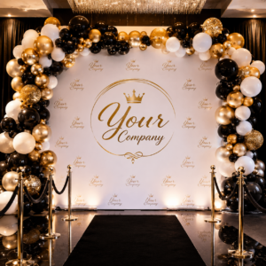 Home step and repeat backdrop